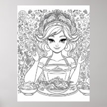 Beautiful girl with a bowl