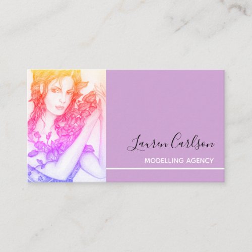 Beautiful Girl with Ivy on her hands Business Card