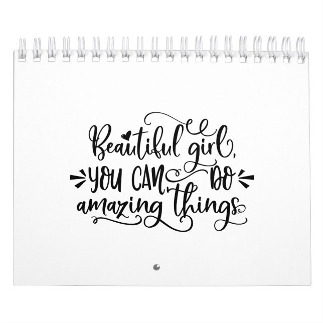 Beautiful Girl You Can Do Amazing Things Girl Trip Calendar (Cover)