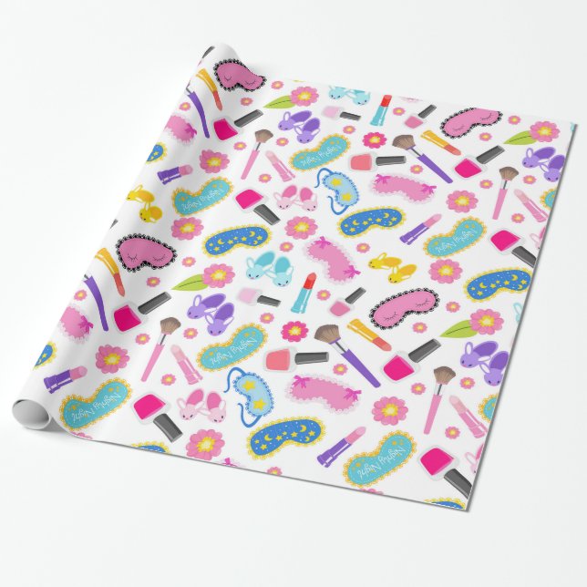 Beautiful Girly Chic Wrapping Paper (Unrolled)