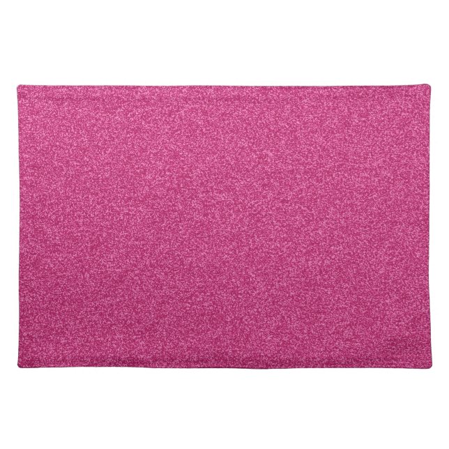Beautiful girly hot pink glitter effect background cloth placemat (Front)