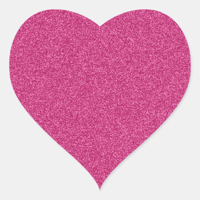 Beautiful girly hot pink glitter effect background heart sticker