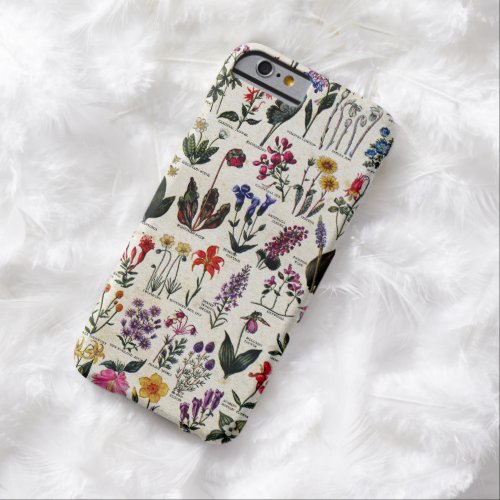 Beautiful Girly Wildflowers Antique Floral Barely There iPhone 6 Case