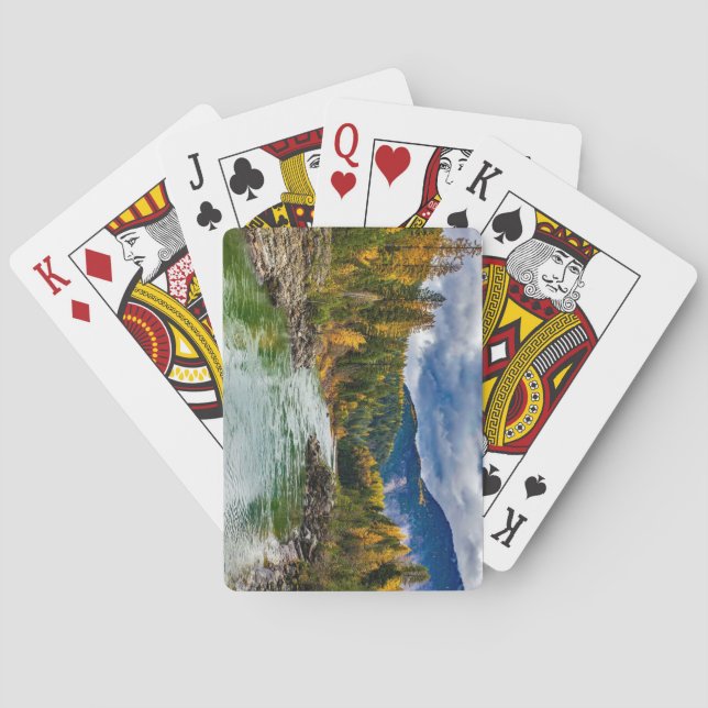 Beautiful Glacier National Park, Montana Poker Cards (Back)