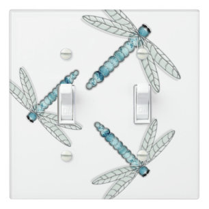 Beautiful Glass Bead Dragonfly Light Switch Cover