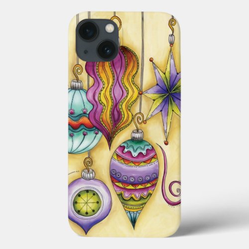 Beautiful Glass Colorful Christmas Ornaments iPhone 13 Case