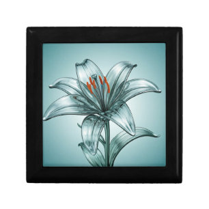 Beautiful Glass Lily  Gift Box