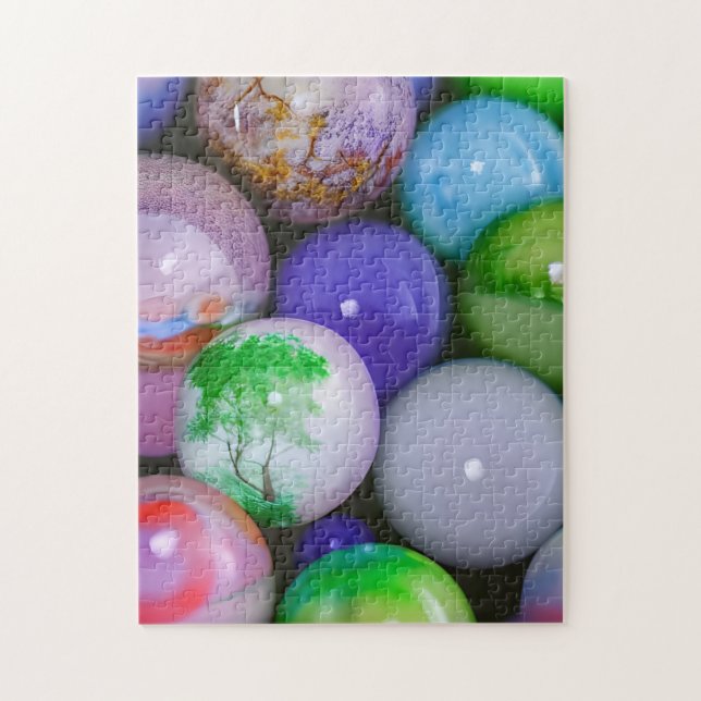 Beautiful Glass Marbles - Calm Colors Relaxing Jigsaw Puzzle (Vertical)