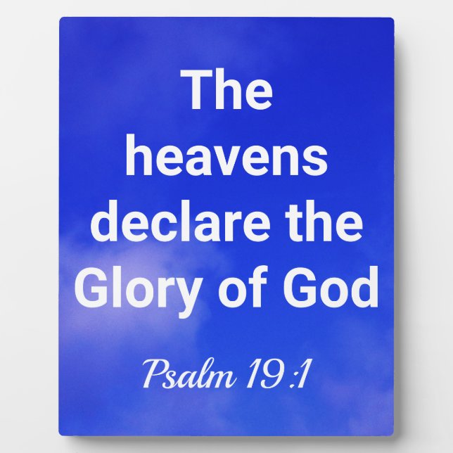 Beautiful Glory of God Bible Verse Plaque (Front)