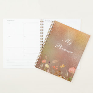 Beautiful Glossy Flowers Planner