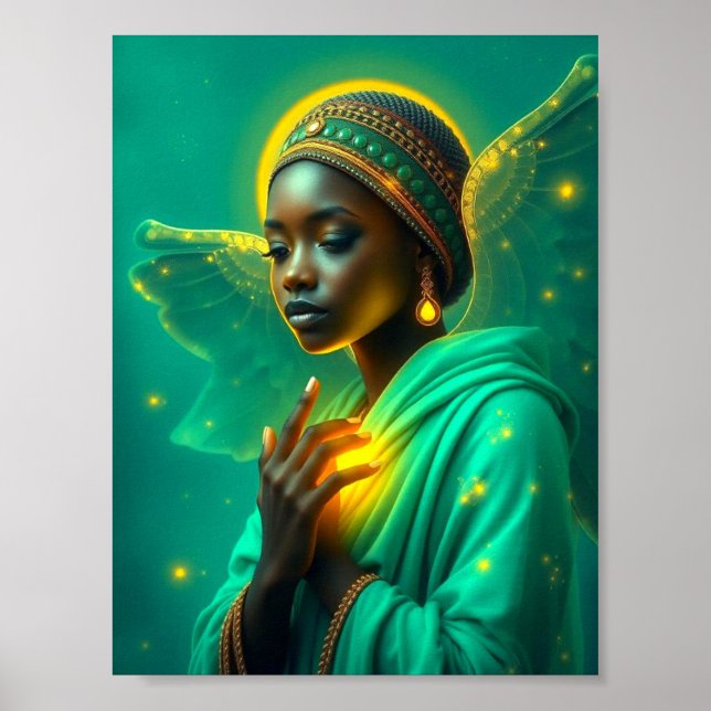Beautiful Glowing Angel Poster (Front)