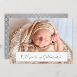 Beautiful Godparent Proposal Photo Invitation