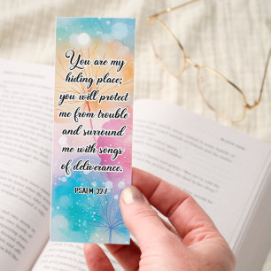 Beautiful God's Protection Bible Verse Bookmark