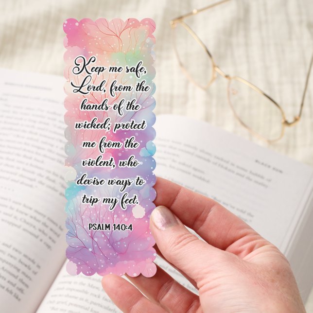 Beautiful God's Protection Bible Verse Bookmark (Hand)