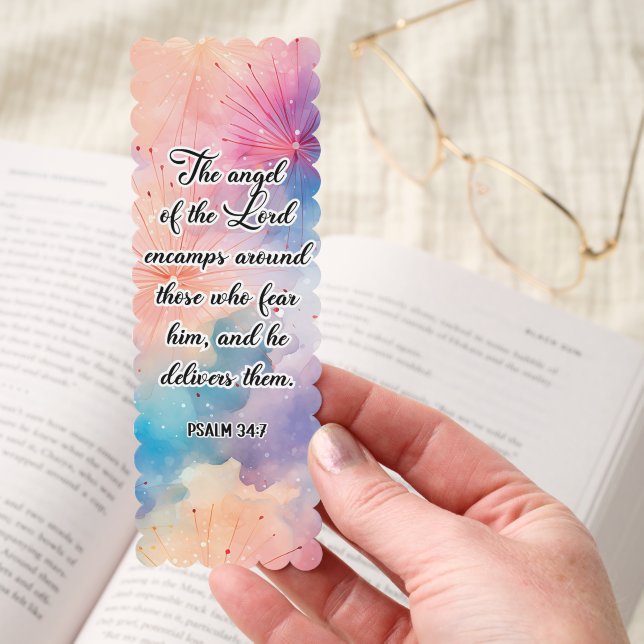 Beautiful God's Protection Bible Verse Bookmark (Hand)