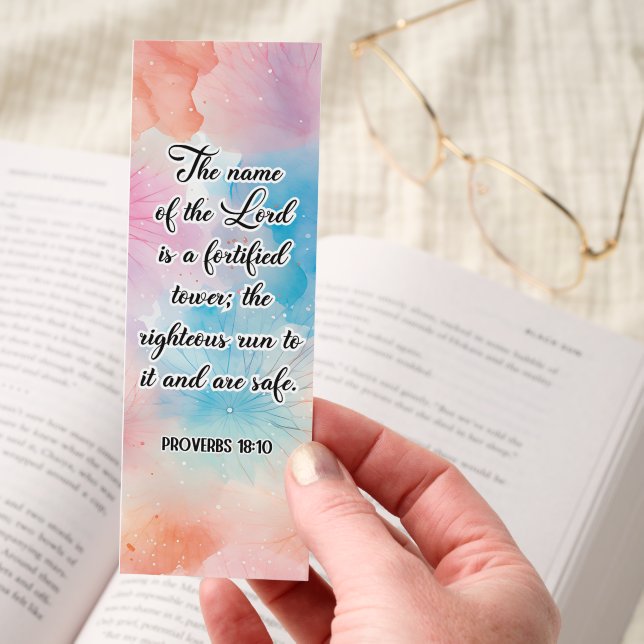 Beautiful God's Protection Bible Verse Bookmark (Hand)