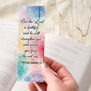 Beautiful God's Protection Bible Verse Bookmark