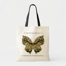 BEAUTIFUL GOLD AND BLACK GLITTER BUTTERFLY