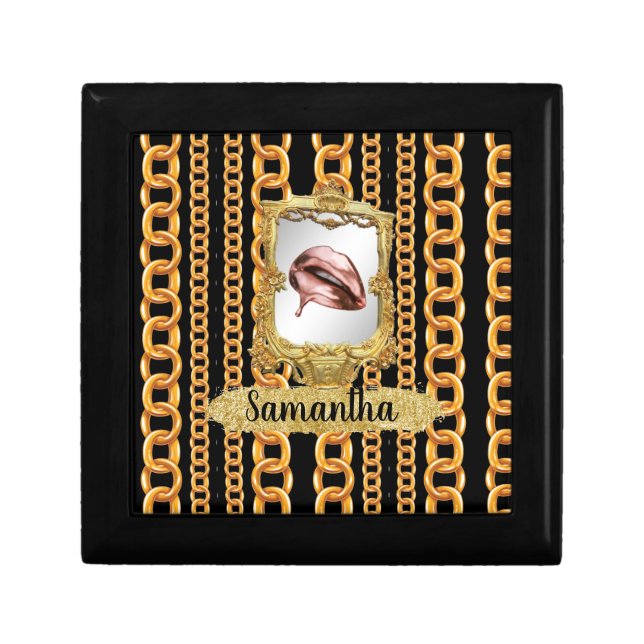 Beautiful Gold Elegant Chic Custom Gift Box (Front)