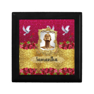 Beautiful Gold Glitter Elegant Chic Gift Box