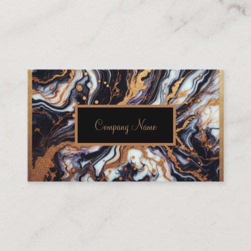 Beautiful Gold Glitter Marble Design Business Card