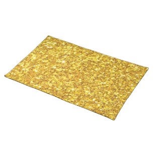 Beautiful Gold Glittering Seamless Pattern Cloth Placemat