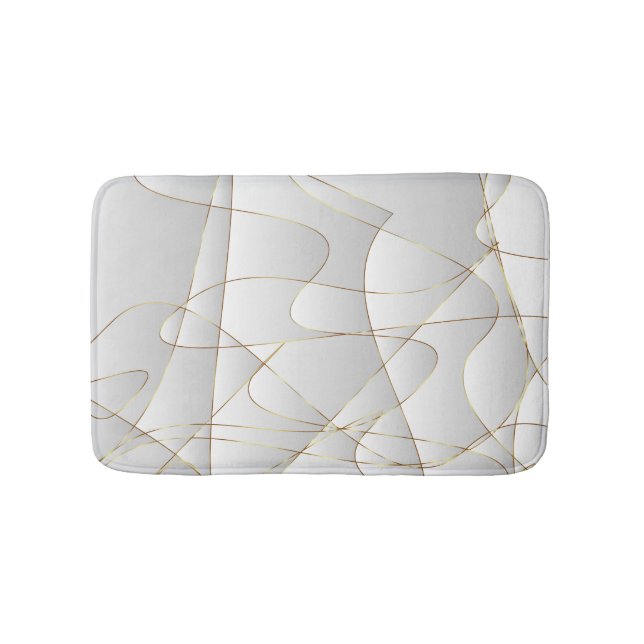 Beautiful gold lines bath mat (Front)