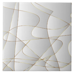 Beautiful gold lines ceramic tile