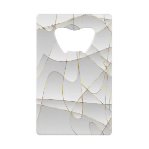 Beautiful gold lines credit card bottle opener