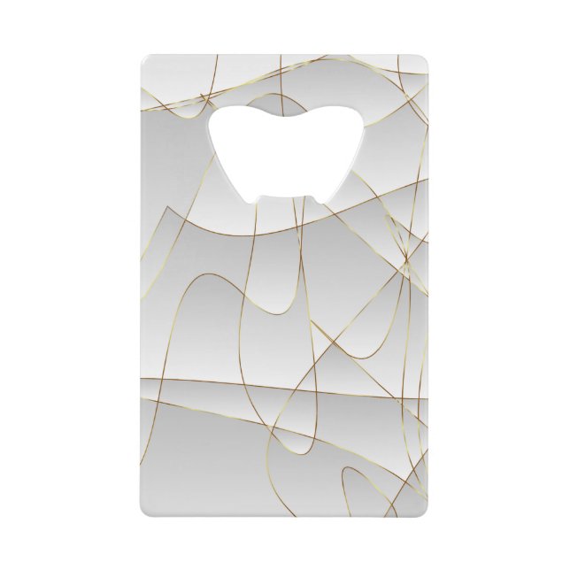 Beautiful gold lines credit card bottle opener (Front)
