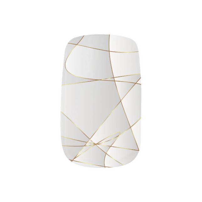 Beautiful gold lines minx nail art (Left Thumb)