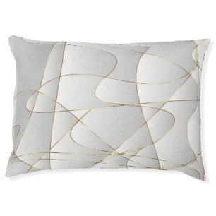 Beautiful gold lines pet bed