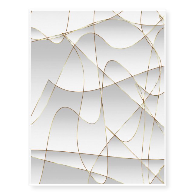 Beautiful gold lines temporary tattoos (Front)