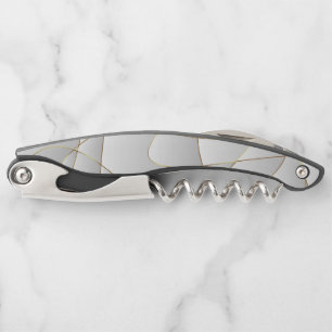 Beautiful gold lines waiter's corkscrew