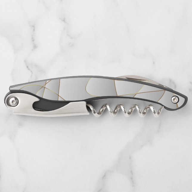 Beautiful gold lines waiter's corkscrew (Front)