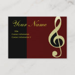 Beautiful Gold Treble Clef Business Card