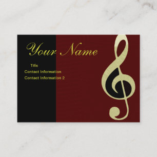 Beautiful Gold Treble Clef Business Card