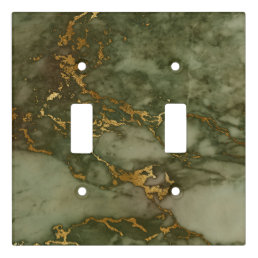 Beautiful Gold Vein Green Stone Marble Light Switch Cover