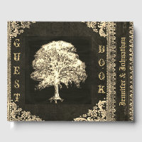Beautiful Gold Vintage Look Guest Book