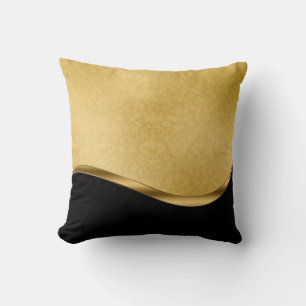 Beautiful golden black elegant throw pillow