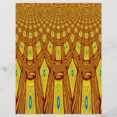 Beautiful Golden Brown African Tribal Print vector (Front)