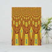 Beautiful Golden Brown African Tribal Print vector (Standing Front)