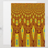 Beautiful Golden Brown African Tribal Print vector (Front/Back)