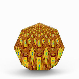 Beautiful Golden Brown African Tribal Print vector Award