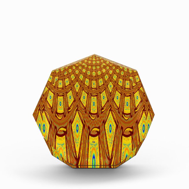 Beautiful Golden Brown African Tribal Print vector Award (Front)