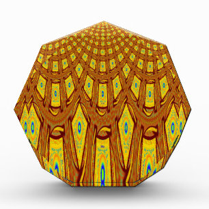 Beautiful Golden Brown African Tribal Print vector Award