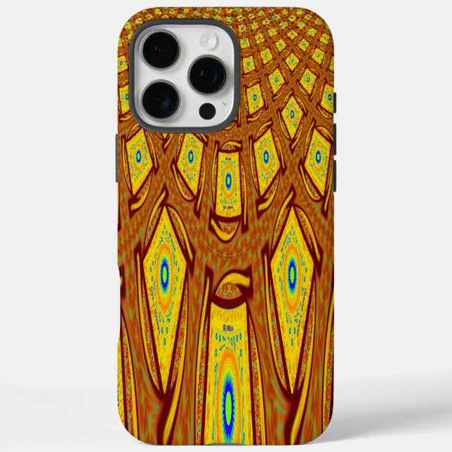 Beautiful Golden Brown African Tribal Print vector Case-Mate iPhone Case (Back)