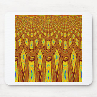 Beautiful Golden Brown African Tribal Print vector Mouse Pad