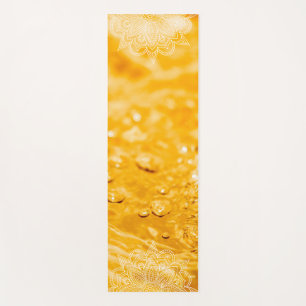 Beautiful Golden Colored Mandala Yoga Mat