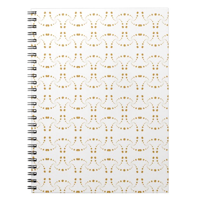 Beautiful Golden Geometric Pattern Notebook (Front)